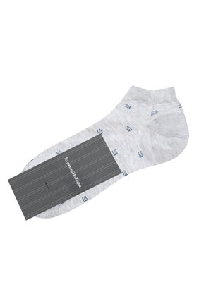 Мужские хлопковые носки ERMENEGILDO ZEGNA серого цвета по цене 2530 руб., арт. N5V023240 | Фото 1 Мужские хлопковые носки ERMENEGILDO ZEGNA серого цвета, арт. N5V023240 | Фото 1