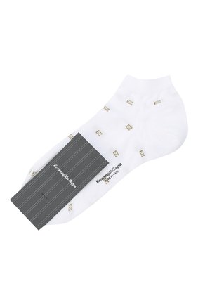 Мужские хлопковые носки ERMENEGILDO ZEGNA белого цвета по цене 2530 руб., арт. N5V023240 | Фото 1 Мужские хлопковые носки ERMENEGILDO ZEGNA белого цвета, арт. N5V023240 | Фото 1