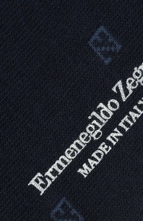 Мужские хлопковые носки ERMENEGILDO ZEGNA синего цвета по цене 2530 руб., арт. N5V023240 | Фото 2 Мужские хлопковые носки ERMENEGILDO ZEGNA синего цвета, арт. N5V023240 | Фото 2