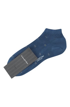Мужские хлопковые носки ERMENEGILDO ZEGNA синего цвета по цене 2530 руб., арт. N5V023240 | Фото 1 Мужские хлопковые носки ERMENEGILDO ZEGNA синего цвета, арт. N5V023240 | Фото 1