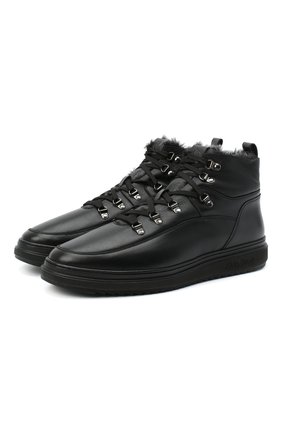 Мужские кожаные ботинки ALDO BRUE черного цвета по цене 35650 руб., арт. AB6155K-NMDS.A.FC | Фото 1 Мужские кожаные ботинки ALDO BRUE черного цвета, арт. AB6155K-NMDS.A.FC | Фото 1