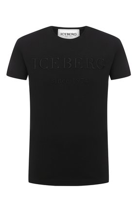 Мужская хлопковая футболка ICEBERG черного цвета по цене 9200 руб., арт. 20I I1P0/F014/6301 | Фото 1 Мужская хлопковая футболка ICEBERG черного цвета, арт. 20I I1P0/F014/6301 | Фото 1