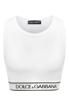 Женская хлопковый топ DOLCE & GABBANA белого цвета по цене 12350 руб., арт. 07B05T/FUGF5 | Фото 1 Женская хлопковый топ DOLCE & GABBANA белого цвета, арт. 07B05T/FUGF5 | Фото 1