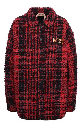 Женская куртка из хлопка и шерсти N21 красного цвета по цене 87450 руб., арт. 20I N2P0/0041/1052 | Фото 1 Женская куртка из хлопка и шерсти N21 красного цвета, арт. 20I N2P0/0041/1052 | Фото 1