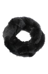 Женский шарф-снуд из меха кролика YVES SALOMON темно-серого цвета, арт. 6WAA803XXKREX | Фото 1 (Материал: Натуральный мех)