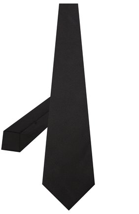 Женский шелковый галстук DOLCE & GABBANA черного цвета по цене 21600 руб., арт. FT049R/GDW65 | Фото 2 Женский шелковый галстук DOLCE & GABBANA черного цвета, арт. FT049R/GDW65 | Фото 2 (Материал: Шелк, Текстиль)