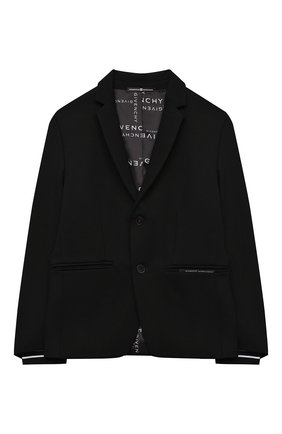 Детский пиджак GIVENCHY черного цвета по цене 47900 руб., арт. H26067 | Фото 1 Детский пиджак GIVENCHY черного цвета, арт. H26067 | Фото 1