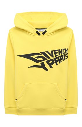 Детский хлопковое худи GIVENCHY желтого цвета по цене 16980 руб., арт. H25206 | Фото 1 Детский хлопковое худи GIVENCHY желтого цвета, арт. H25206 | Фото 1