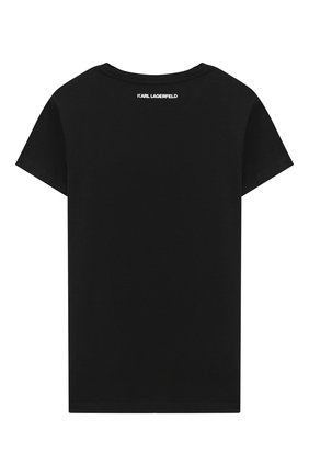 Детская футболка KARL LAGERFELD KIDS черного цвета по цене 5050 руб., арт. Z15258 | Фото 2 Детская футболка KARL LAGERFELD KIDS черного цвета, арт. Z15258 | Фото 2