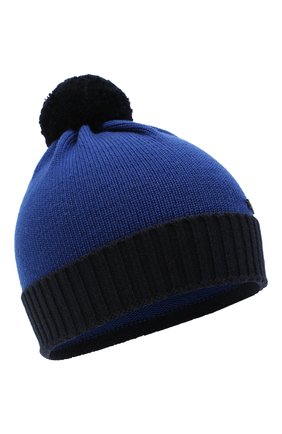 Детский комплект из шапки и шарфа EMPORIO ARMANI синего цвета, арт. 407308/0A747 | Фото 2 (Материал: Шерсть, Текстиль; Региональные ограничения белый список (Axapta Mercury): RU)
