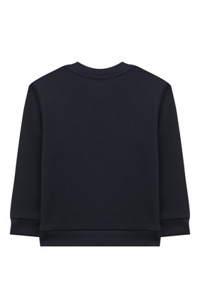Детский хлопковый свитшот EMPORIO ARMANI темно-синего цвета по цене 7995 руб., арт. 6HHMD7/1JSNZ | Фото 2 Детский хлопковый свитшот EMPORIO ARMANI темно-синего цвета, арт. 6HHMD7/1JSNZ | Фото 2