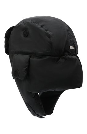 Детского пуховая шапка-ушанка HERNO черного цвета, арт. BER002B/12004 | Фото 2 (Материал: Текстиль, Синтетический материал)