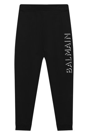 Детские хлопковые брюки BALMAIN черного цвета по цене 17600 руб., арт. 6N6607/NX300/12-16 | Фото 1 Детские хлопковые брюки BALMAIN черного цвета, арт. 6N6607/NX300/12-16 | Фото 1