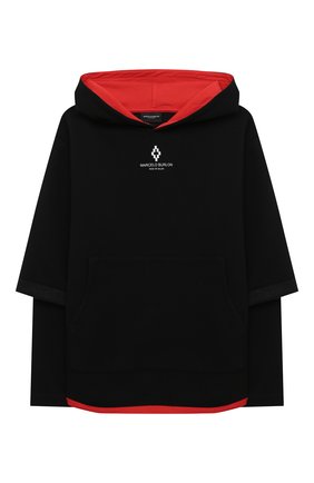 Детский хлопковое худи MARCELO BURLON KIDS OF MILAN черного цвета по цене 16350 руб., арт. 20I/B/MB/2106/0020/8-14Y | Фото 1 Детский хлопковое худи MARCELO BURLON KIDS OF MILAN черного цвета, арт. 20I/B/MB/2106/0020/8-14Y | Фото 1