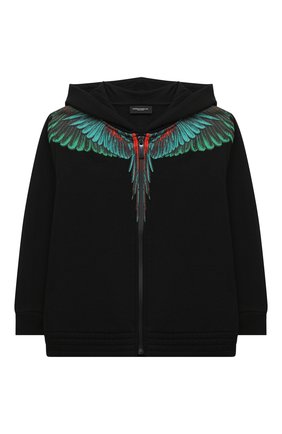 Детский хлопковая толстовка MARCELO BURLON KIDS OF MILAN черного цвета по цене 18600 руб., арт. 20I/B/MB/2204/0020/2-6Y | Фото 1 Детский хлопковая толстовка MARCELO BURLON KIDS OF MILAN черного цвета, арт. 20I/B/MB/2204/0020/2-6Y | Фото 1