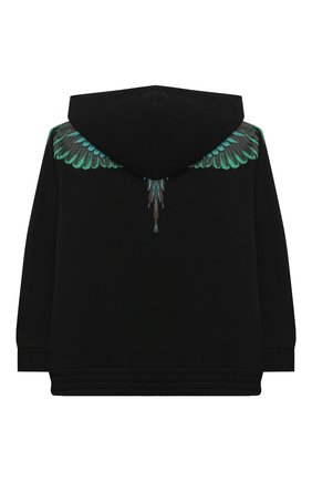 Детский хлопковая толстовка MARCELO BURLON KIDS OF MILAN черного цвета по цене 18600 руб., арт. 20I/B/MB/2204/0020/2-6Y | Фото 2 Детский хлопковая толстовка MARCELO BURLON KIDS OF MILAN черного цвета, арт. 20I/B/MB/2204/0020/2-6Y | Фото 2