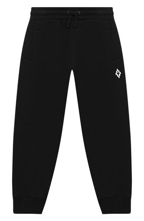 Детские хлопковые джоггеры MARCELO BURLON KIDS OF MILAN черного цвета по цене 13050 руб., арт. 20I/B/MB/3000/0021/2-6Y | Фото 1 Детские хлопковые джоггеры MARCELO BURLON KIDS OF MILAN черного цвета, арт. 20I/B/MB/3000/0021/2-6Y | Фото 1