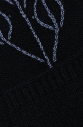 Детский кашемировый шарф LORO PIANA синего цвета, арт. FAL2493 | Фото 2 (Материал: Кашемир, Шерсть, Текстиль; Региональные ограничения белый список (Axapta Mercury): RU)