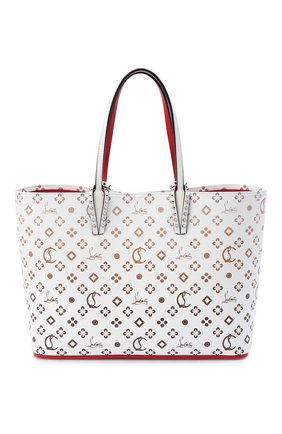 Женский сумка-тоут cabata small CHRISTIAN LOUBOUTIN белого цвета по цене 118500 руб., арт. cabata calf p loubinthesky degrade/calf p | Фото 1 Женский сумка-тоут cabata small CHRISTIAN LOUBOUTIN белого цвета, арт. cabata calf p loubinthesky degrade/calf p | Фото 1