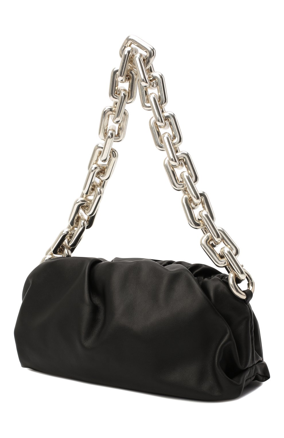 Женская сумка chain pouch BOTTEGA VENETA черного цвета, арт. 620230/VCP40 | Фото 4 (Сумки-технические: Сумки top-handle; Размер: medium; Материал: Натуральная кожа; Региональные ограничения белый список (Axapta Mercury): RU)