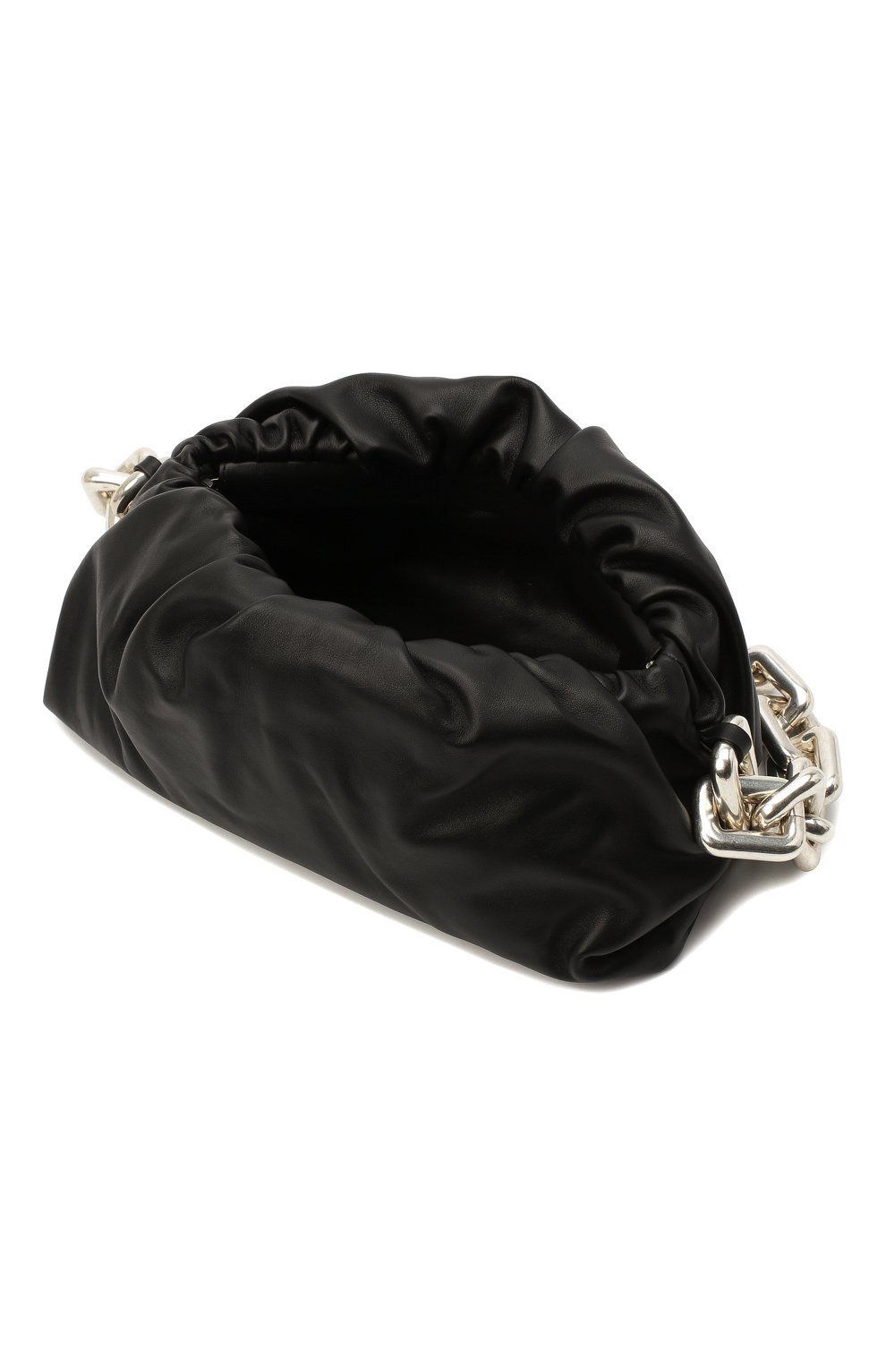 Женская сумка chain pouch BOTTEGA VENETA черного цвета, арт. 620230/VCP40 | Фото 5 (Сумки-технические: Сумки top-handle; Размер: medium; Материал: Натуральная кожа; Региональные ограничения белый список (Axapta Mercury): RU)