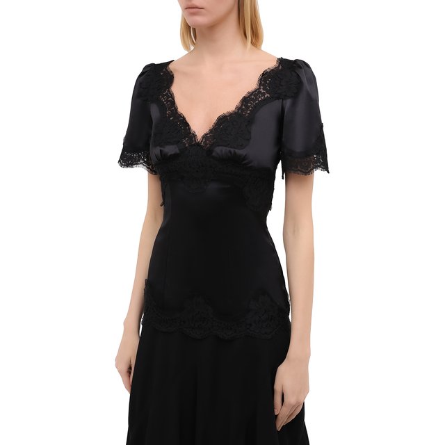 фото Топ из смеси шелка и хлопка dolce & gabbana