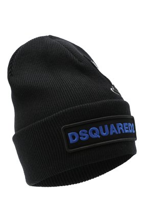 Мужская шерстяная шапка d2 x ovo DSQUARED2 черного цвета по цене 13450 руб., арт. KNM0001 01W03698 | Фото 1 Мужская шерстяная шапка d2 x ovo DSQUARED2 черного цвета, арт. KNM0001 01W03698 | Фото 1