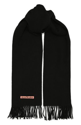 Мужской шерстяной шарф ACNE STUDIOS черного цвета по цене 11400 руб., арт. CA0086/M | Фото 1 Мужской шерстяной шарф ACNE STUDIOS черного цвета, арт. CA0086/M | Фото 1