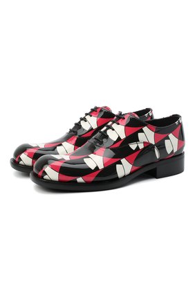 Женская кожаные дерби PRADA красного цвета по цене 73000 руб., арт. 1E415M-C2B-F0011-A035 | Фото 1 Женская кожаные дерби PRADA красного цвета, арт. 1E415M-C2B-F0011-A035 | Фото 1