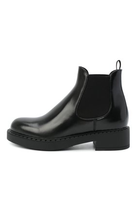Женские кожаные ботинки PRADA черного цвета по цене 75000 руб., арт. 1T251M-055-F0002-050 | Фото 2 Женские кожаные ботинки PRADA черного цвета, арт. 1T251M-055-F0002-050 | Фото 2 (Женское Кросс-КТ: Челси-ботинки; Материал внешний: Текстиль; Материал внутренний: Натуральная кожа)