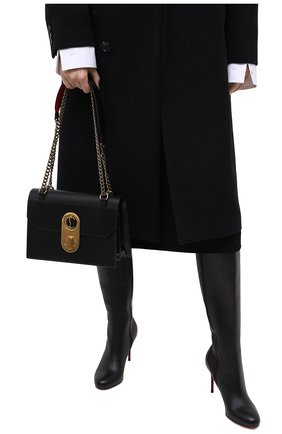 Женская сумка elisa large CHRISTIAN LOUBOUTIN черного цвета по цене 169500 руб., арт. elisa large calf paris | Фото 2 Женская сумка elisa large CHRISTIAN LOUBOUTIN черного цвета, арт. elisa large calf paris | Фото 2