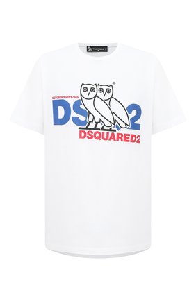 Мужская хлопковая футболка d2 x ovo DSQUARED2 белого цвета по цене 21700 руб., арт. S74GD0765/S23009 | Фото 1 Мужская хлопковая футболка d2 x ovo DSQUARED2 белого цвета, арт. S74GD0765/S23009 | Фото 1