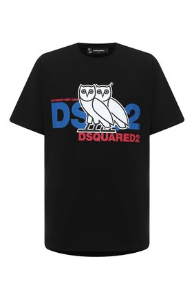 Мужская хлопковая футболка d2 x ovo DSQUARED2 черного цвета по цене 21700 руб., арт. S74GD0765/S23009 | Фото 1 Мужская хлопковая футболка d2 x ovo DSQUARED2 черного цвета, арт. S74GD0765/S23009 | Фото 1