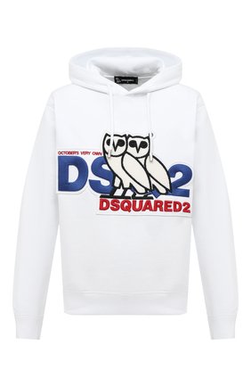Мужской хлопковое худи d2 x ovo DSQUARED2 белого цвета по цене 53200 руб., арт. S74GU0458/S25042 | Фото 1 Мужской хлопковое худи d2 x ovo DSQUARED2 белого цвета, арт. S74GU0458/S25042 | Фото 1