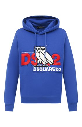 Мужской хлопковое худи d2 x ovo DSQUARED2 синего цвета по цене 53200 руб., арт. S74GU0458/S25042 | Фото 1 Мужской хлопковое худи d2 x ovo DSQUARED2 синего цвета, арт. S74GU0458/S25042 | Фото 1