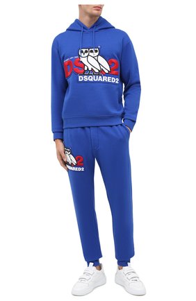 Мужской хлопковое худи d2 x ovo DSQUARED2 синего цвета по цене 53200 руб., арт. S74GU0458/S25042 | Фото 2 Мужской хлопковое худи d2 x ovo DSQUARED2 синего цвета, арт. S74GU0458/S25042 | Фото 2