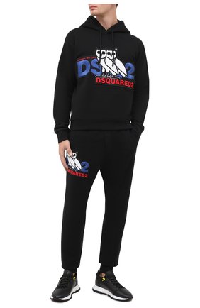 Мужской хлопковые джоггеры d2 x ovo DSQUARED2 черного цвета по цене 48850 руб., арт. S74KB0479/S25042 | Фото 2 Мужской хлопковые джоггеры d2 x ovo DSQUARED2 черного цвета, арт. S74KB0479/S25042 | Фото 2