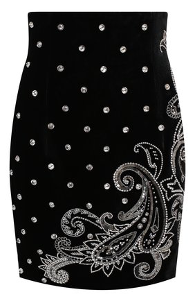 Женская юбка из вискозы и шелка BALMAIN черного цвета по цене 180500 руб., арт. UF14300/P050 | Фото 1 Женская юбка из вискозы и шелка BALMAIN черного цвета, арт. UF14300/P050 | Фото 1