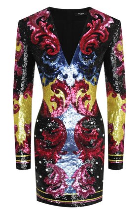 Женское платье с пайетками BALMAIN разноцветного цвета по цене 532000 руб., арт. UF16383/P053 | Фото 1 Женское платье с пайетками BALMAIN разноцветного цвета, арт. UF16383/P053 | Фото 1