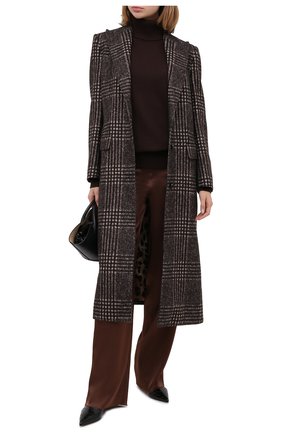 Женский кашемировый свитер DOLCE & GABBANA темно-коричневого цвета по цене 83700 руб., арт. FX832T/JAW5A | Фото 2 Женский кашемировый свитер DOLCE & GABBANA темно-коричневого цвета, арт. FX832T/JAW5A | Фото 2