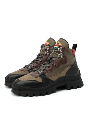 Мужские комбинированные ботинки tank cliff DSQUARED2 хаки цвета по цене 45150 руб., арт. SNM0130 11702261 | Фото 1 Мужские комбинированные ботинки tank cliff DSQUARED2 хаки цвета, арт. SNM0130 11702261 | Фото 1