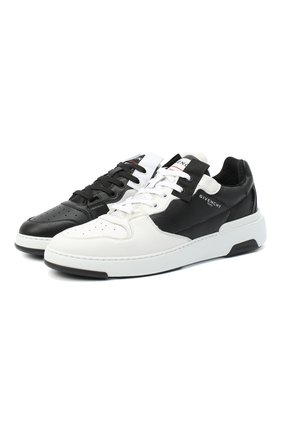 Мужские кожаные кеды wing GIVENCHY черно-белого цвета по цене 52350 руб., арт. BH002KH0PD | Фото 1 Мужские кожаные кеды wing GIVENCHY черно-белого цвета, арт. BH002KH0PD | Фото 1