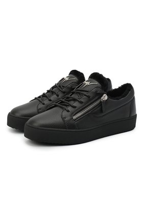 Мужские кожаные кеды frankie winter GIUSEPPE ZANOTTI DESIGN черного цвета по цене 49950 руб., арт. RU00018/004 | Фото 1 Мужские кожаные кеды frankie winter GIUSEPPE ZANOTTI DESIGN черного цвета, арт. RU00018/004 | Фото 1