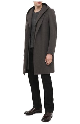 Мужской пальто из шерсти и кашемира KAZUYUKI KUMAGAI темно-серого цвета по цене 128500 руб., арт. AC03-242 | Фото 2 Мужской пальто из шерсти и кашемира KAZUYUKI KUMAGAI темно-серого цвета, арт. AC03-242 | Фото 2