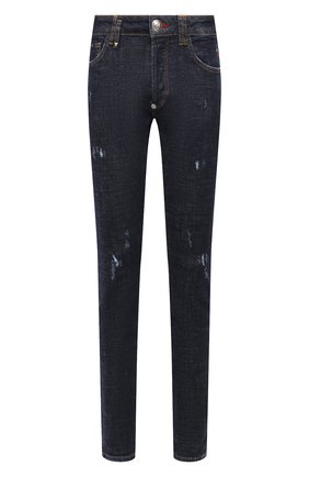 Мужские джинсы PHILIPP PLEIN темно-синего цвета по цене 46980 руб., арт. F20C MDT2237 PDE004N | Фото 1 Мужские джинсы PHILIPP PLEIN темно-синего цвета, арт. F20C MDT2237 PDE004N | Фото 1