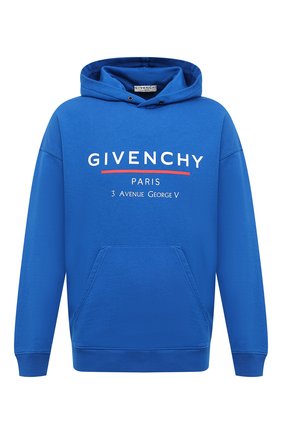 Мужской хлопковое худи GIVENCHY синего цвета по цене 65650 руб., арт. BMJ05430AF | Фото 1 Мужской хлопковое худи GIVENCHY синего цвета, арт. BMJ05430AF | Фото 1