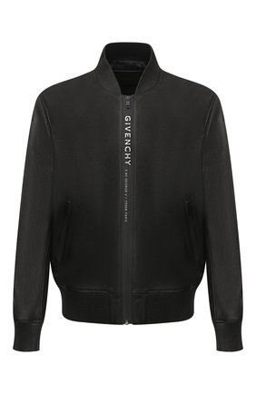 Мужской кожаный бомбер GIVENCHY черного цвета по цене 265000 руб., арт. BM00K660TC | Фото 1 Мужской кожаный бомбер GIVENCHY черного цвета, арт. BM00K660TC | Фото 1