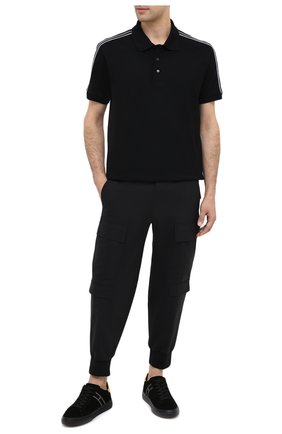 Мужское хлопковое поло GIVENCHY черного цвета по цене 46700 руб., арт. BM70UA3006 | Фото 2 Мужское хлопковое поло GIVENCHY черного цвета, арт. BM70UA3006 | Фото 2