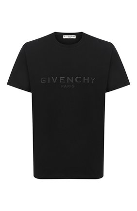 Мужская хлопковая футболка GIVENCHY черного цвета по цене 46700 руб., арт. BM70YN3002 | Фото 1 Мужская хлопковая футболка GIVENCHY черного цвета, арт. BM70YN3002 | Фото 1