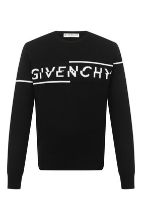 Мужской шерстяной свитер GIVENCHY черного цвета по цене 61800 руб., арт. BM90B44Y5D | Фото 1 Мужской шерстяной свитер GIVENCHY черного цвета, арт. BM90B44Y5D | Фото 1